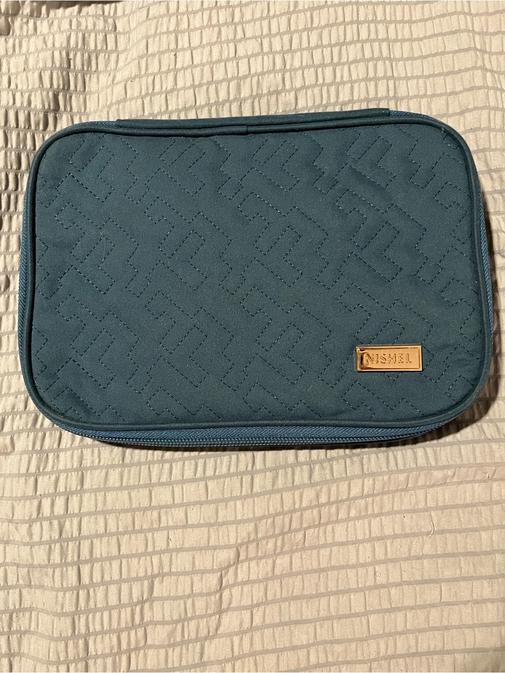 NISHEL Travel Makeup Cosmetic Organizer Case Blue NWOT